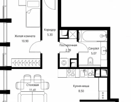 3-комнатная квартира, 79.65 м2 , 16 этаж, Волоколамское шоссе, 95с2 - фото 1