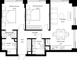 2-комнатная квартира, 69.28 м2 , 4 этаж, Волоколамское шоссе, 95с2 - фото 1