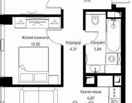 2-комнатная квартира, 56.55 м2 , 15 этаж, Волоколамское шоссе, 95с2 - фото 1