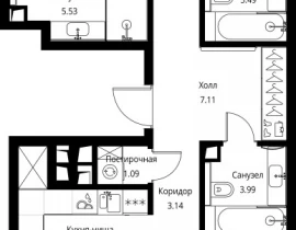 3-комнатная квартира, 95.88 м2 , 3 этаж, Волоколамское шоссе, 95с2 - фото 1