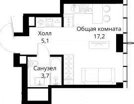 1-комнатная квартира, 26 м2 , 29 этаж, Волоколамское шоссе, 95/2 - фото 1