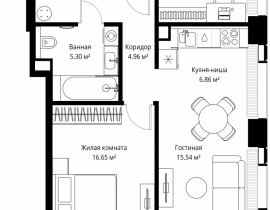2-комнатная квартира, 65.64 м2 , 9 этаж, ул. Верейская, 29/42 - фото 1