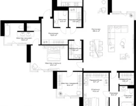 3-комнатная квартира, 217 м2 , 10 этаж, Дербеневская, 1 - фото 1