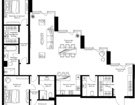 3-комнатная квартира, 180.2 м2 , 10 этаж, Дербеневская, 1 - фото 1