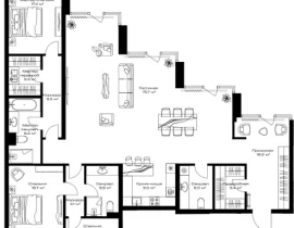 3-комнатная квартира, 195.9 м2 , 6 этаж, Дербеневская, 1 - фото 1