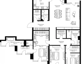3-комнатная квартира, 169.9 м2 , 8 этаж, Дербеневская, 1 - фото 1