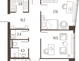 4-комнатная квартира, 120.4 м2 , 2 этаж, Летниковская, 11 - фото 1