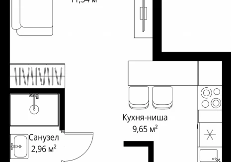 1-комнатная квартира - 3-й Силикатный проезд, 10 / ЖК Джойс - фото 1