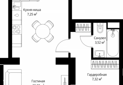 1-комнатная квартира - 3-й Силикатный проезд, 10 / ЖК Джойс - фото 1