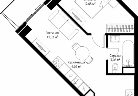 1-комнатная квартира - 3-й Силикатный проезд, 10 / ЖК Джойс - фото 1