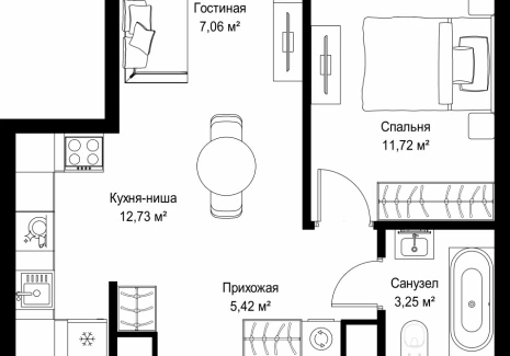 1-комнатная квартира - 3-й Силикатный проезд, 10 / ЖК Джойс - фото 1