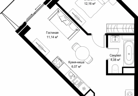 1-комнатная квартира - 3-й Силикатный проезд, 10 / ЖК Джойс - фото 1