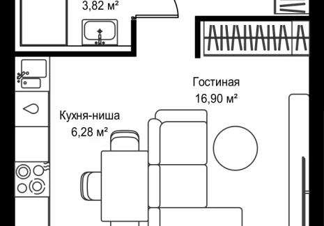 1-комнатная квартира - Дмитровское шоссе, 87 / ЖК Селигер Сити - фото 1