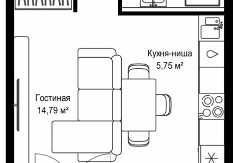 1-комнатная квартира - Дмитровское шоссе, 87 / ЖК Селигер Сити - фото 1
