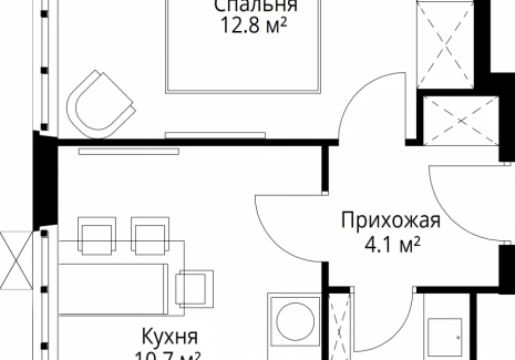 1-комнатная квартира - квартал Центральный, 7 / ЖК У реки. Эко Видное 2.0 - фото 1