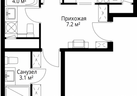 2-комнатная квартира - квартал Центральный, 9 / ЖК У реки. Эко Видное 2.0 - фото 1