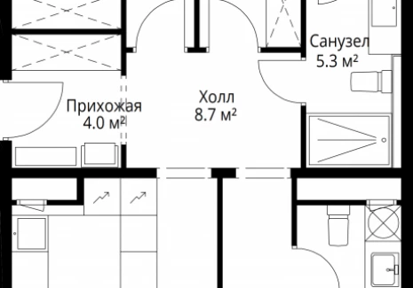 3-комнатная квартира - квартал Центральный, 9 / ЖК У реки. Эко Видное 2.0 - фото 1