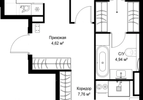 2-комнатная квартира - Деревня Ликино / ЖК Мыс - фото 1