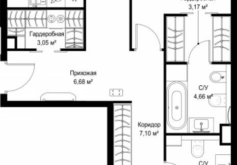 2-комнатная квартира - Деревня Ликино / ЖК Мыс - фото 1