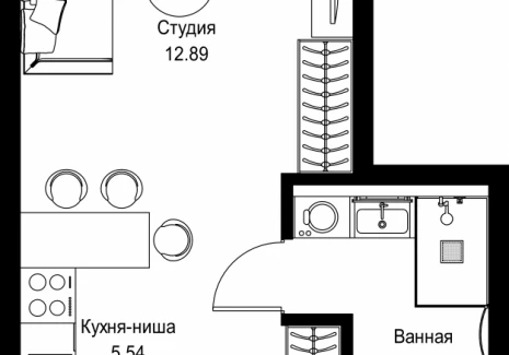 1-комнатная квартира - пр-т Мира, 186А / ЖК Мира - фото 1