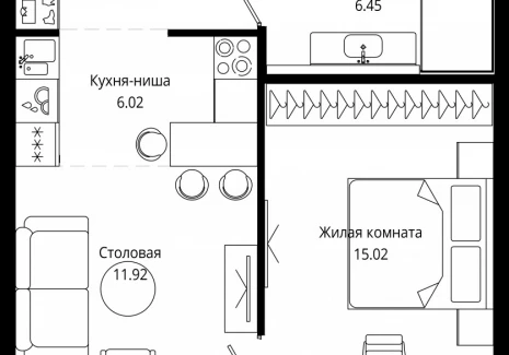 1-комнатная квартира - 4-я улица Марьиной Рощи, 10 / ЖК Мод - фото 1