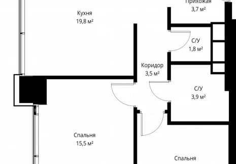 2-комнатная квартира - Indian Ocean 6,1,  / ЖК Сити Бэй - фото 1