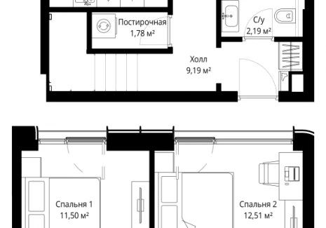2-комнатная квартира - Волоколамское шоссе, 97 / ЖК Сити Бэй - фото 1