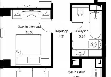 2-комнатная квартира - Волоколамское шоссе, 95с2 / ЖК Сити Бэй - фото 1