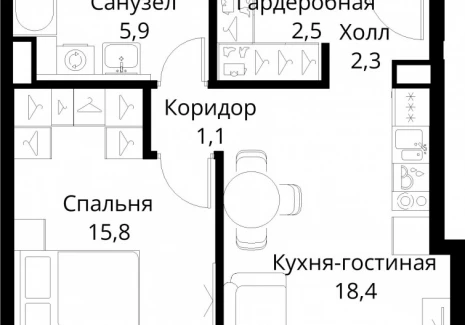 1-комнатная квартира - Волоколамское шоссе, 95/2 / ЖК Сити Бэй - фото 1
