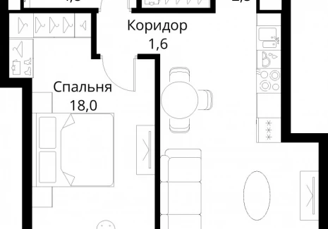 1-комнатная квартира - Волоколамское шоссе, 95/2 / ЖК Сити Бэй - фото 1