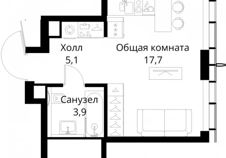 1-комнатная квартира - Волоколамское шоссе, 95/2 / ЖК Сити Бэй - фото 1