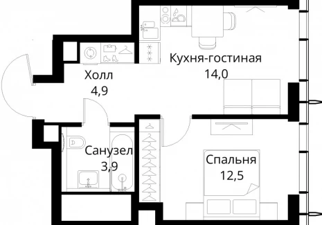 1-комнатная квартира - Волоколамское шоссе, 95/2 / ЖК Сити Бэй - фото 1