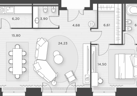 1-комнатная квартира - Староваганьковский пер., 17 / ЖК Кло 17 - фото 1
