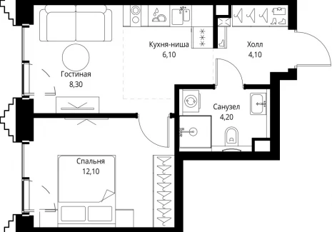 1-комнатная квартира - ул. Верейская, 29/32Д / ЖК СЕТ - фото 1