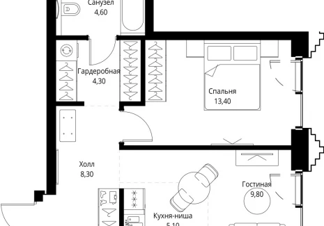 1-комнатная квартира - ул. Верейская, 29/32Д / ЖК СЕТ - фото 1