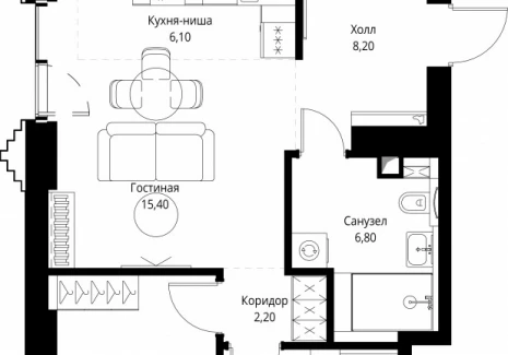3-комнатная квартира - ул. Верейская, 29/32Д / ЖК СЕТ - фото 1
