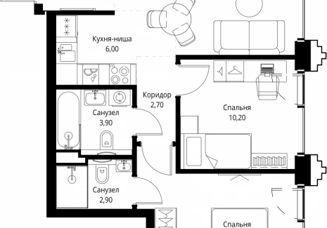 2-комнатная квартира - ул. Верейская, 29/32Д / ЖК СЕТ - фото 1