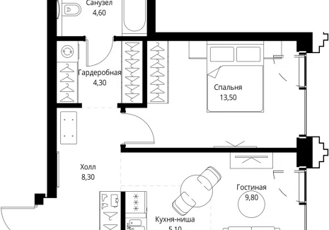 1-комнатная квартира - ул. Верейская, 29/32Д / ЖК СЕТ - фото 1