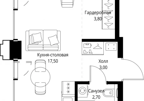 1-комнатная квартира - ул. Верейская, 29/32Д / ЖК СЕТ - фото 1