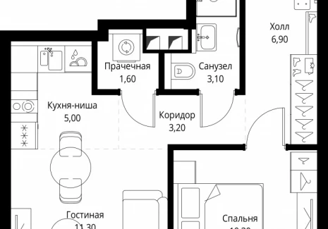 1-комнатная квартира - ул. Верейская, 29/32Д / ЖК СЕТ - фото 1