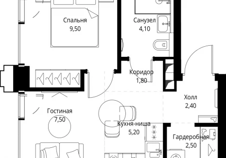 1-комнатная квартира - ул. Верейская, 29/32Д / ЖК СЕТ - фото 1
