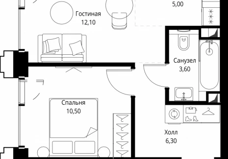 1-комнатная квартира - ул. Верейская, 29/32Д / ЖК СЕТ - фото 1
