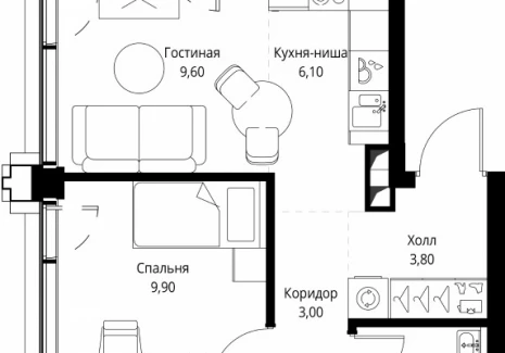 2-комнатная квартира - ул. Верейская, 29/32Д / ЖК СЕТ - фото 1