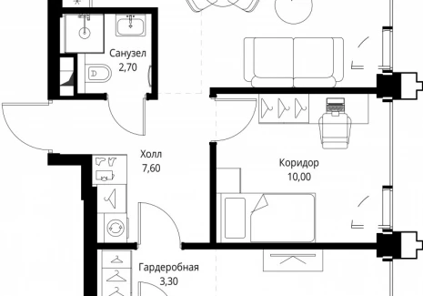 2-комнатная квартира - ул. Верейская, 29/32Д / ЖК СЕТ - фото 1