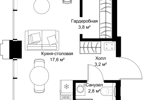 1-комнатная квартира - ул. Верейская, 29/32Д / ЖК СЕТ - фото 1