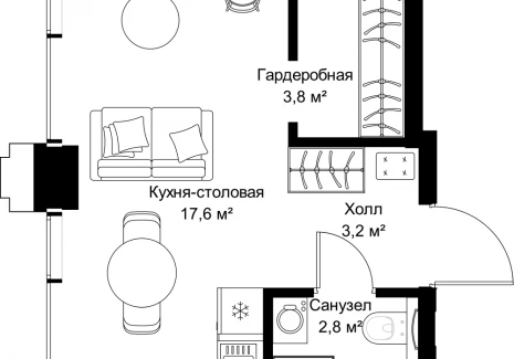 1-комнатная квартира - ул. Верейская, 29/32Д / ЖК СЕТ - фото 1