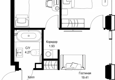 2-комнатная квартира - ул. Верейская, 29/32Д / ЖК СЕТ - фото 1
