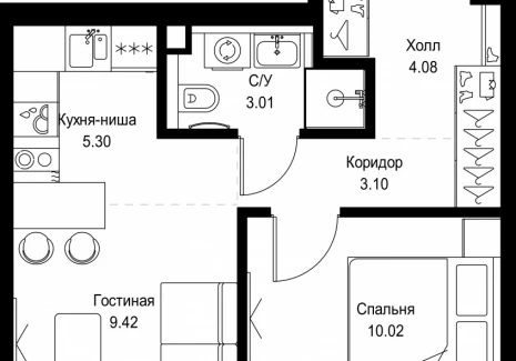 1-комнатная квартира - ул. Верейская, 29/32Д / ЖК СЕТ - фото 1