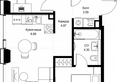 2-комнатная квартира - ул. Верейская, 29/32Д / ЖК СЕТ - фото 1