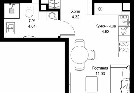 1-комнатная квартира - ул. Верейская, 29/32Д / ЖК СЕТ - фото 1